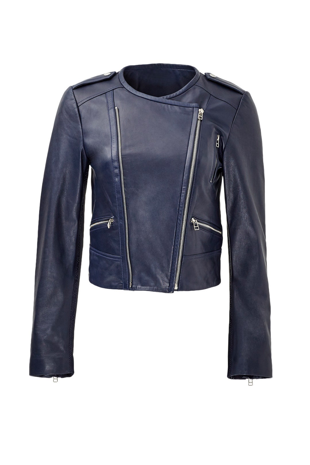 Indigo Leather Jacket by Rebecca Minkoff 3