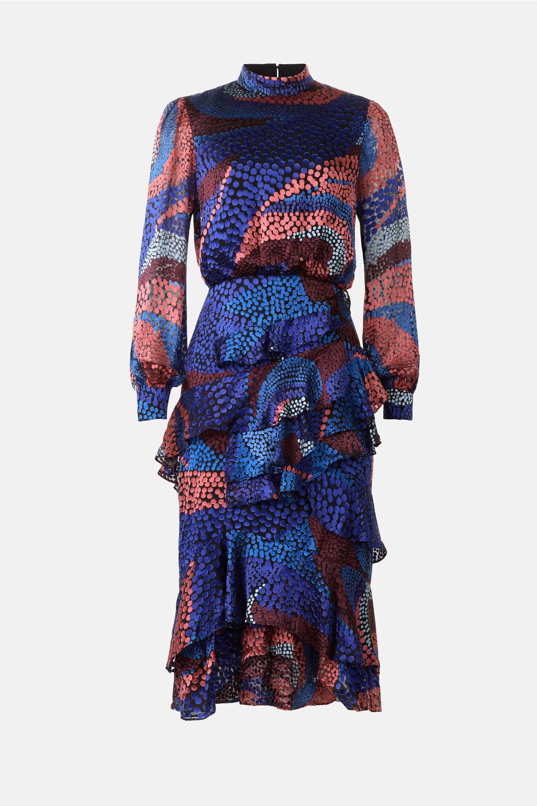 Blue Isa Ruffle Dress by SALONI 4
