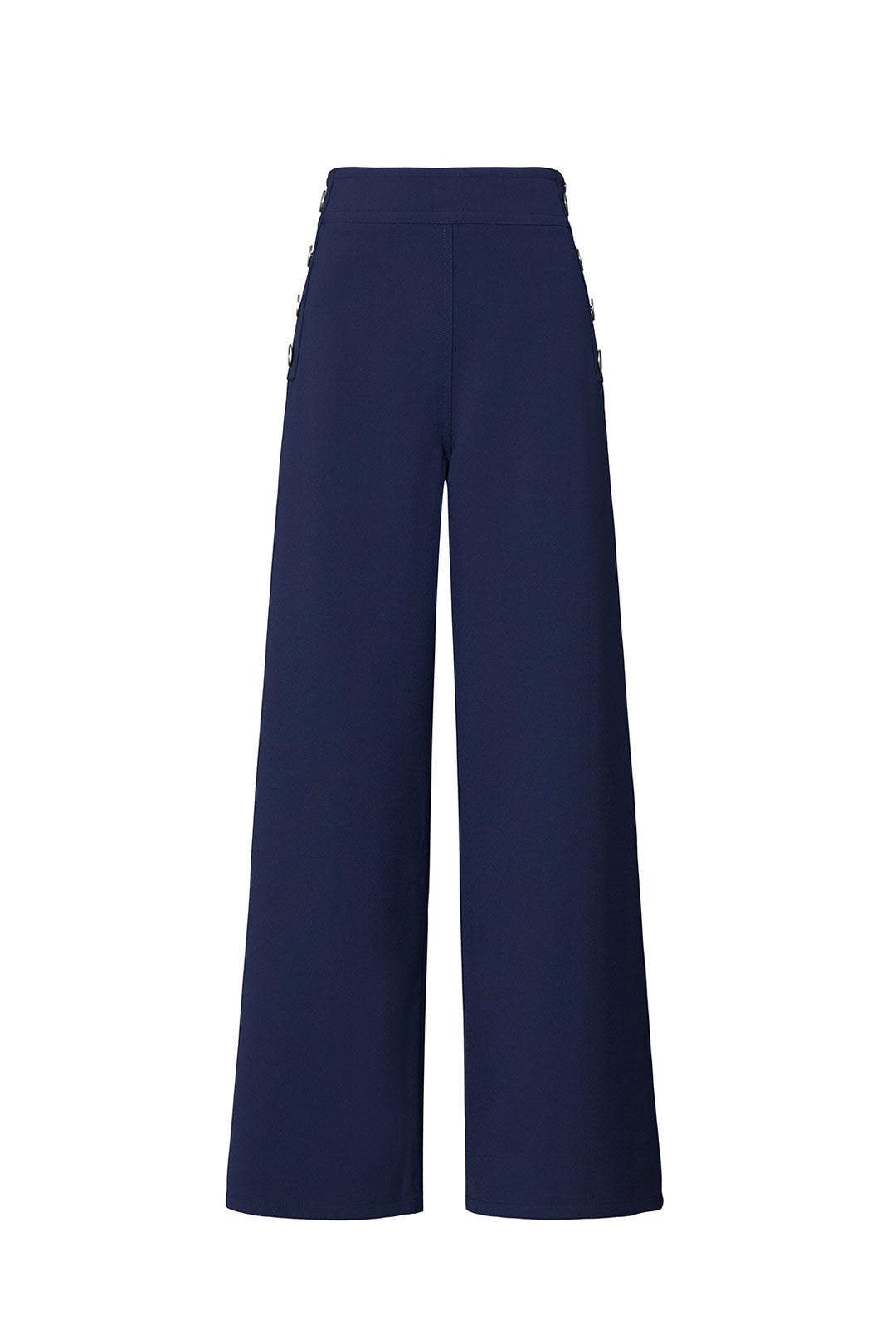 Button Detail Wide Leg Pants by Victor Alfaro x RTR