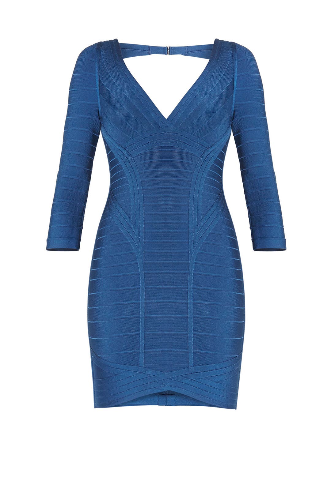 blue bandage dress Clarissa Light finished crystal trim Blue Kahli Narrow Bandage Dress