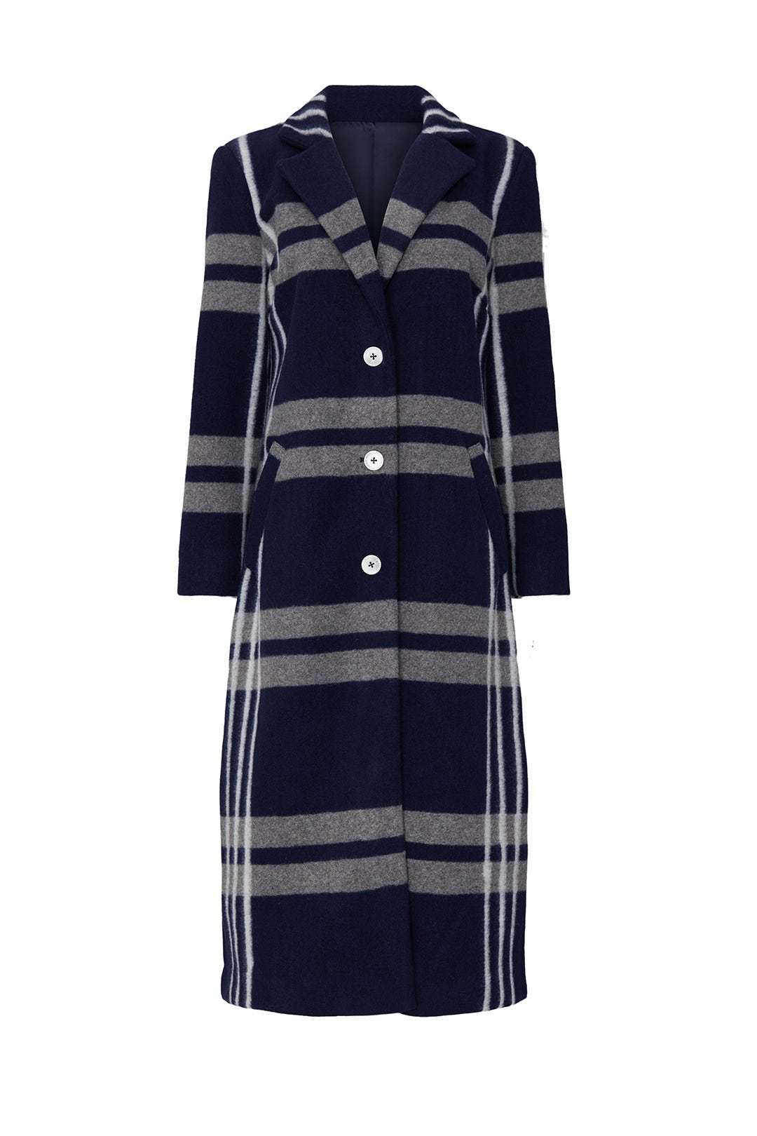 Long Plaid Wool Coat by Slate & Willow 4
