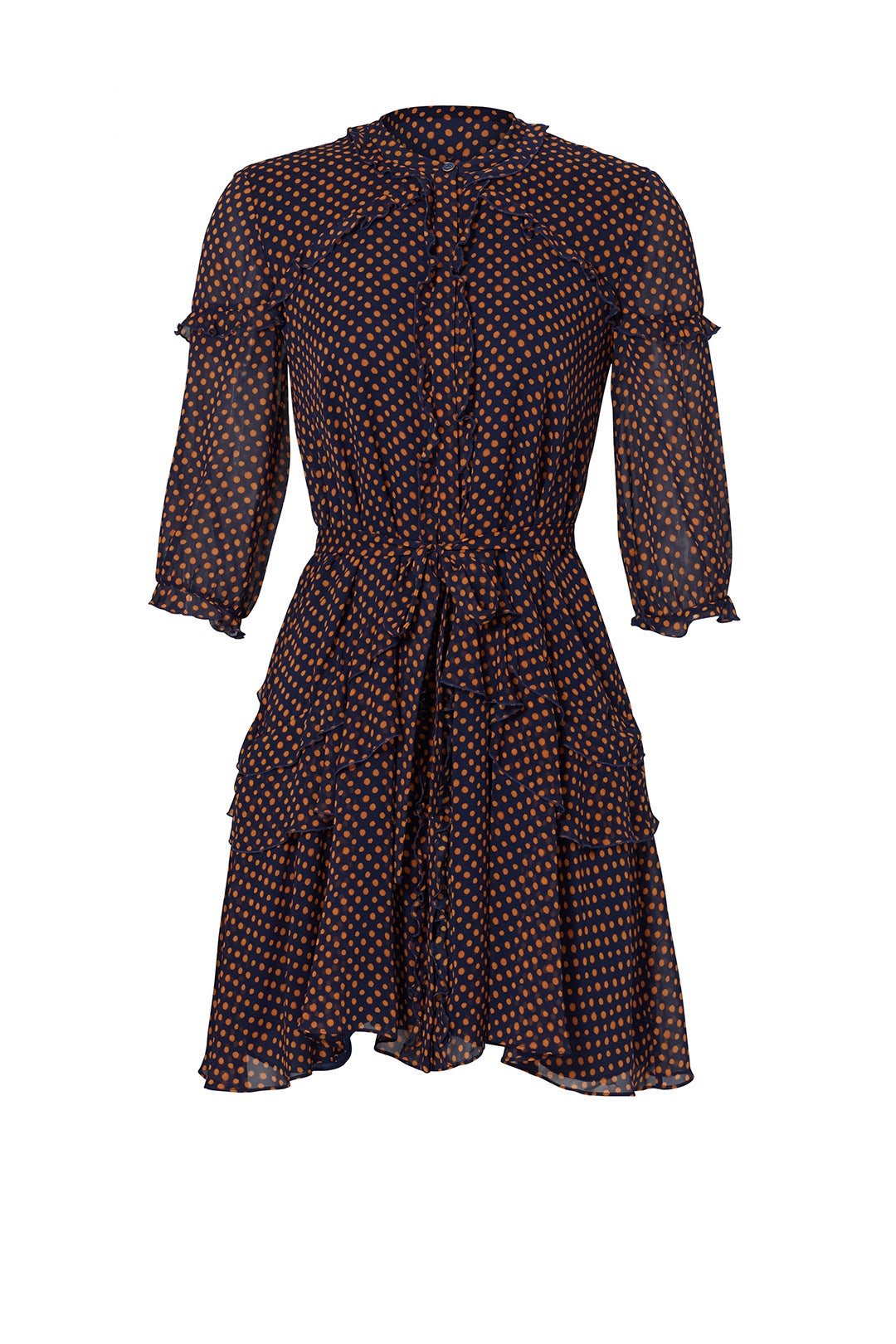 Orange Dot Tilly Ruffle Dress by SALONI 3