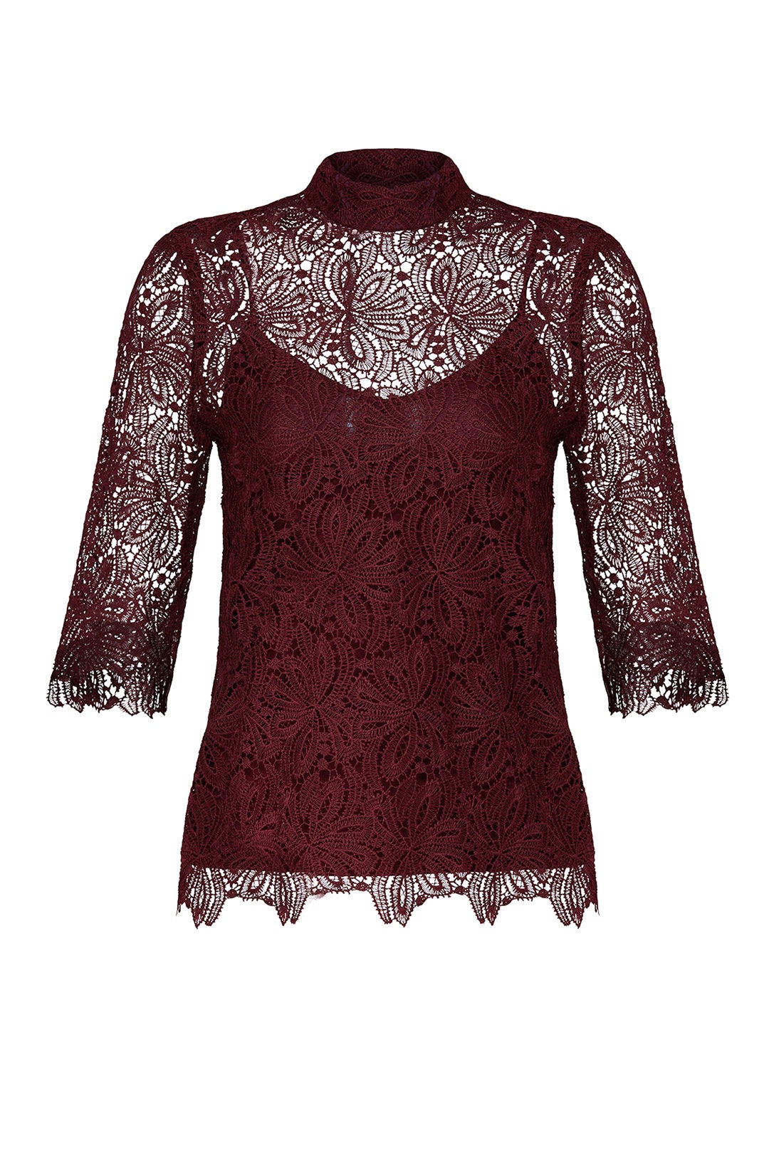 Burgundy Janice Top by Trina Turk