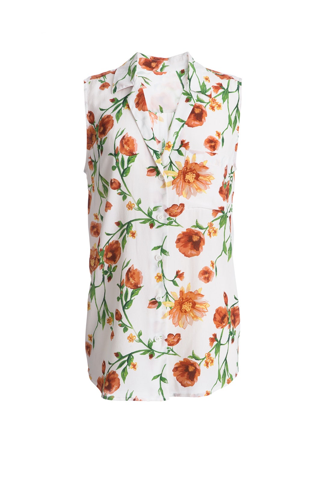 Floral Sleeveless Button Down by Equipment