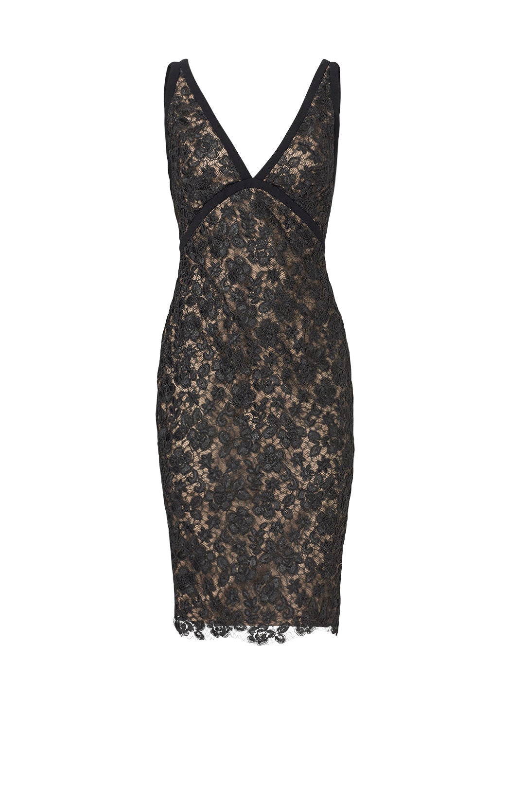 Black Rose Lace Sheath by ML Monique Lhuillier 2