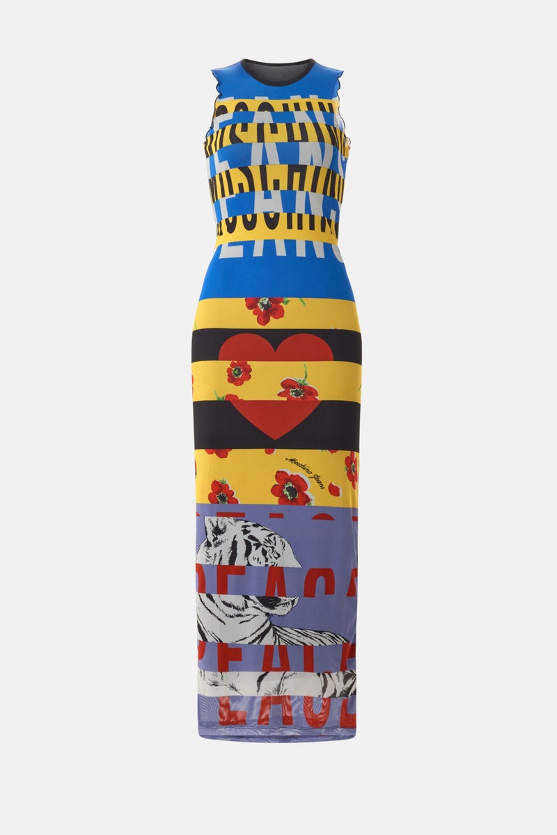 Printed Mesh Cover-up Dress by Moschino Jeans - Photo 4