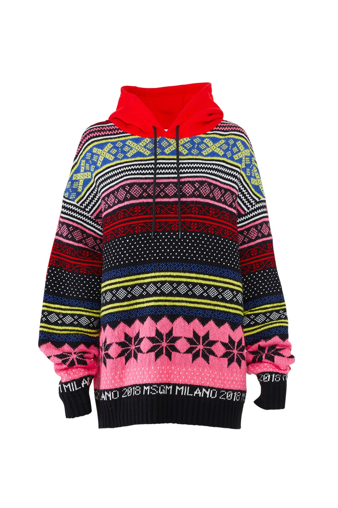 Pattern Mix Hooded Sweatshirt by MSGM 3