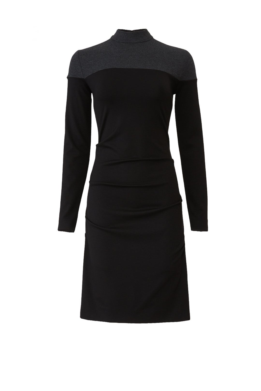 Colorblock Mock Neck Dress by Nicole Miller