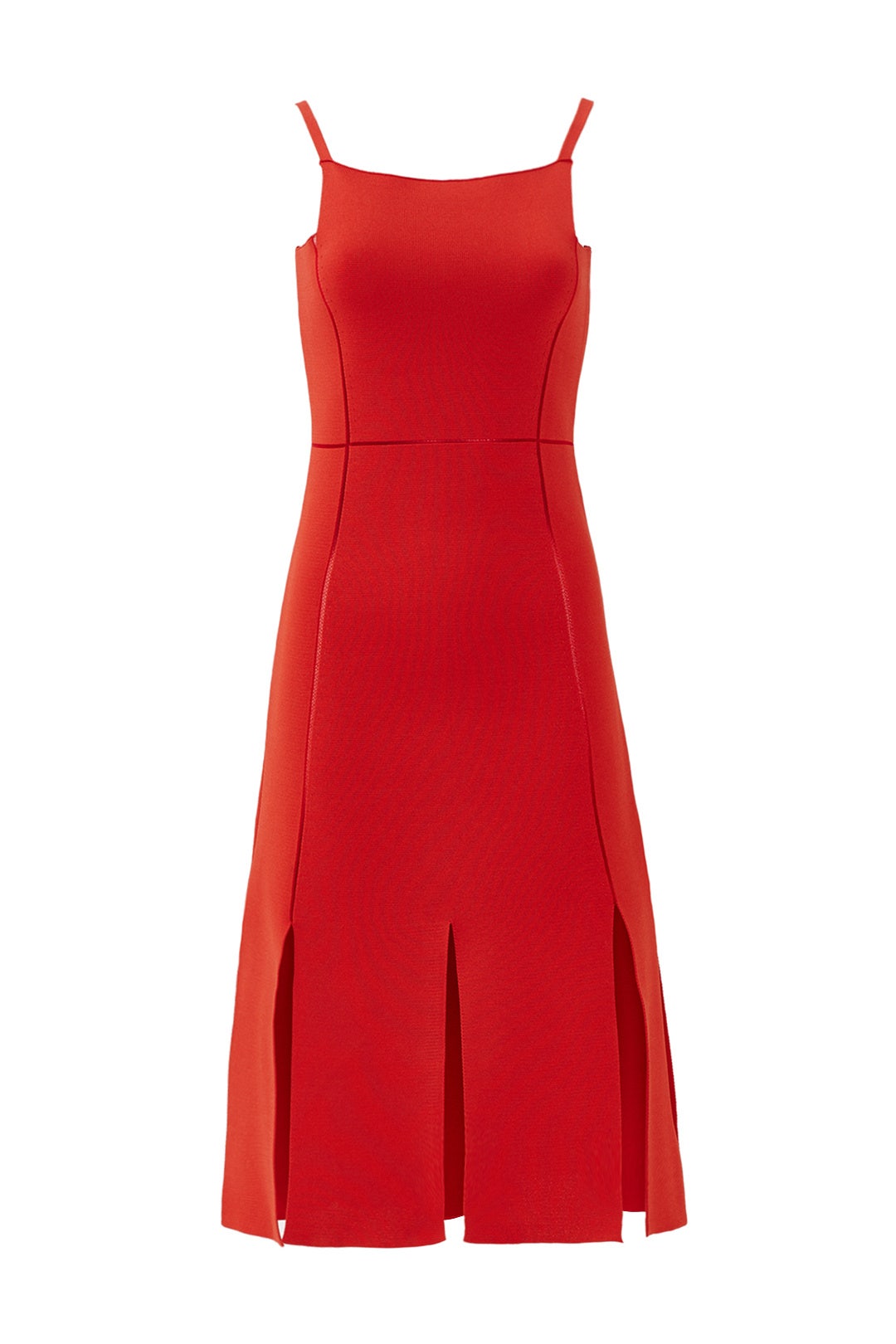 Red Square Pleat Dress by ADEAM