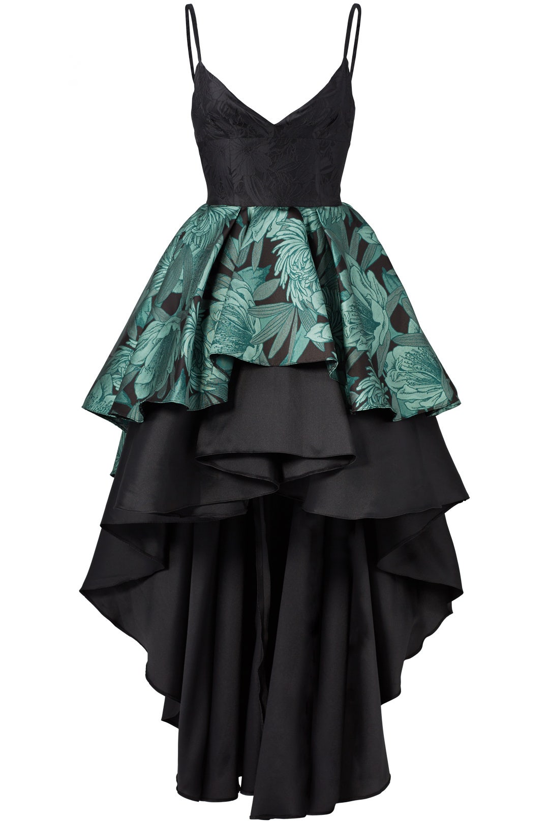 Green Mixed Media Gown by Christian Pellizzari 3