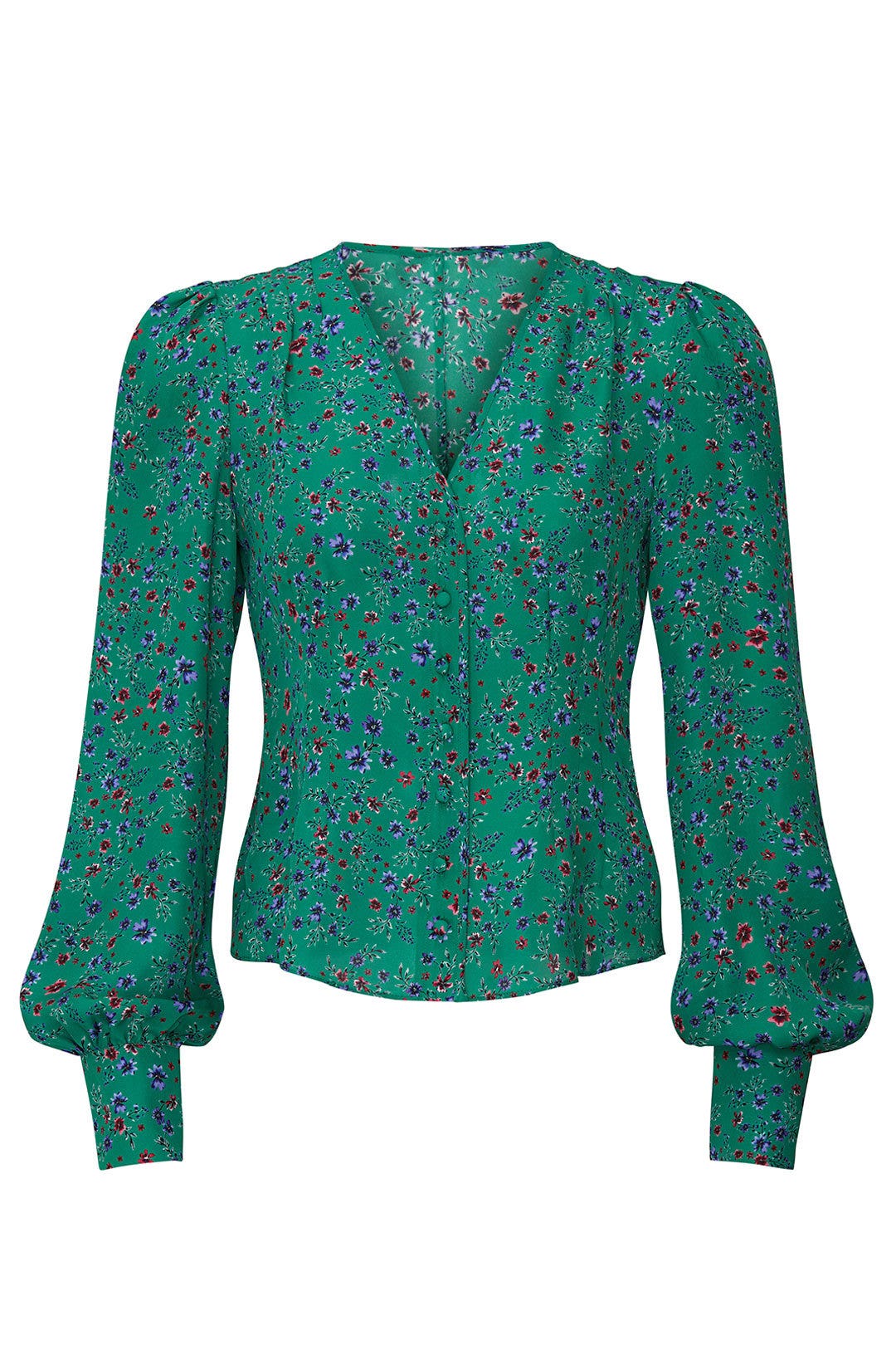 Green Button Front Blouse by Nicholas 4