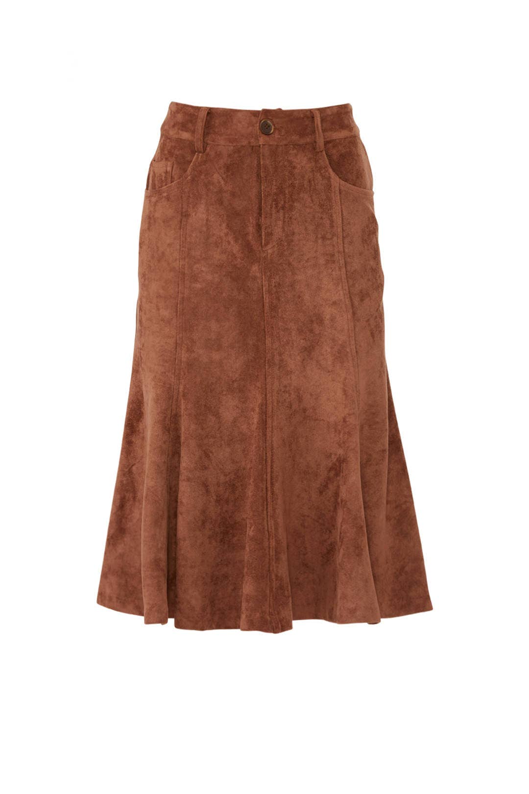 Faux Suede Flare Skirt by Slate & Willow 3