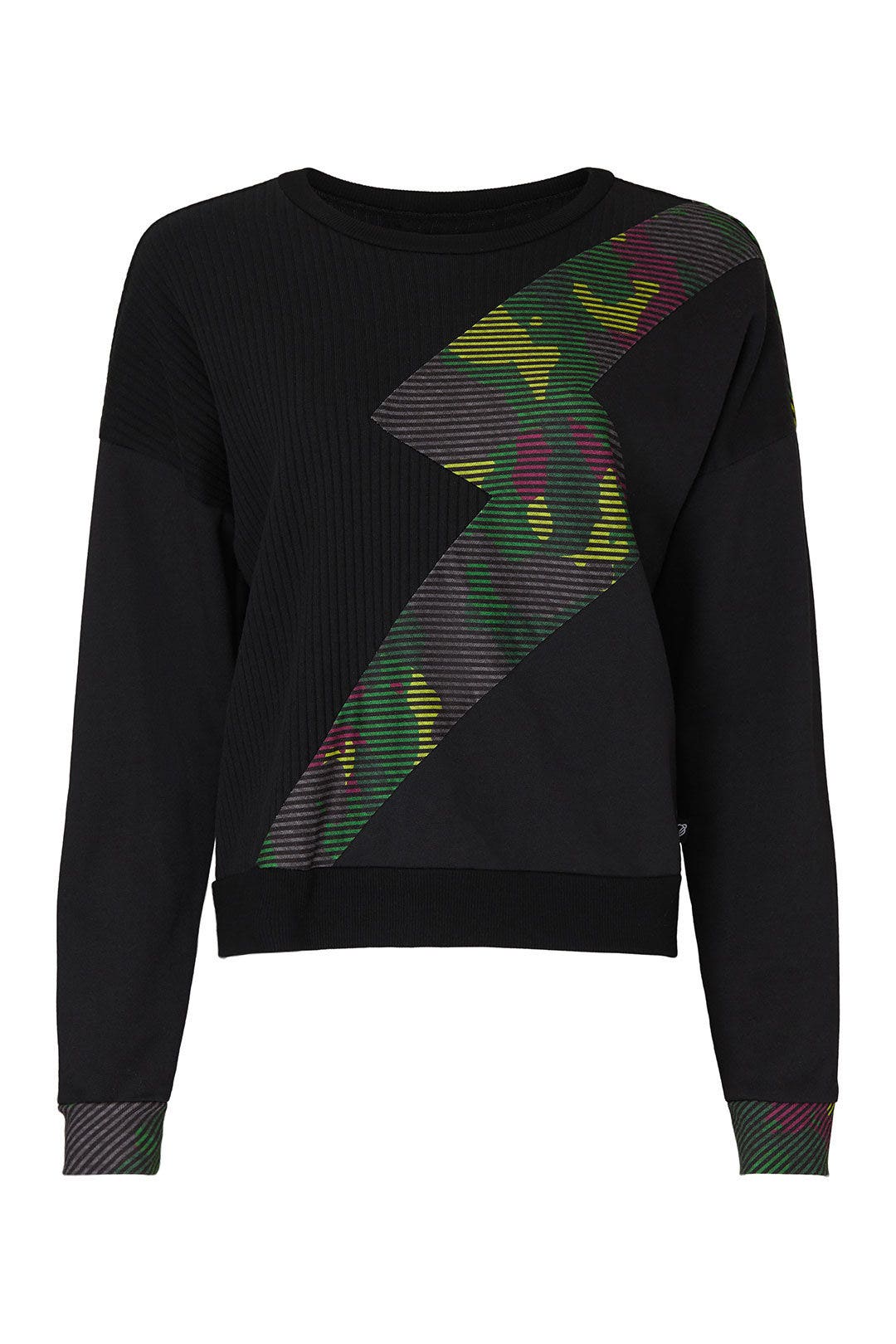 Striped Camo Lightning Bolt Sweatshirt by Terez 4