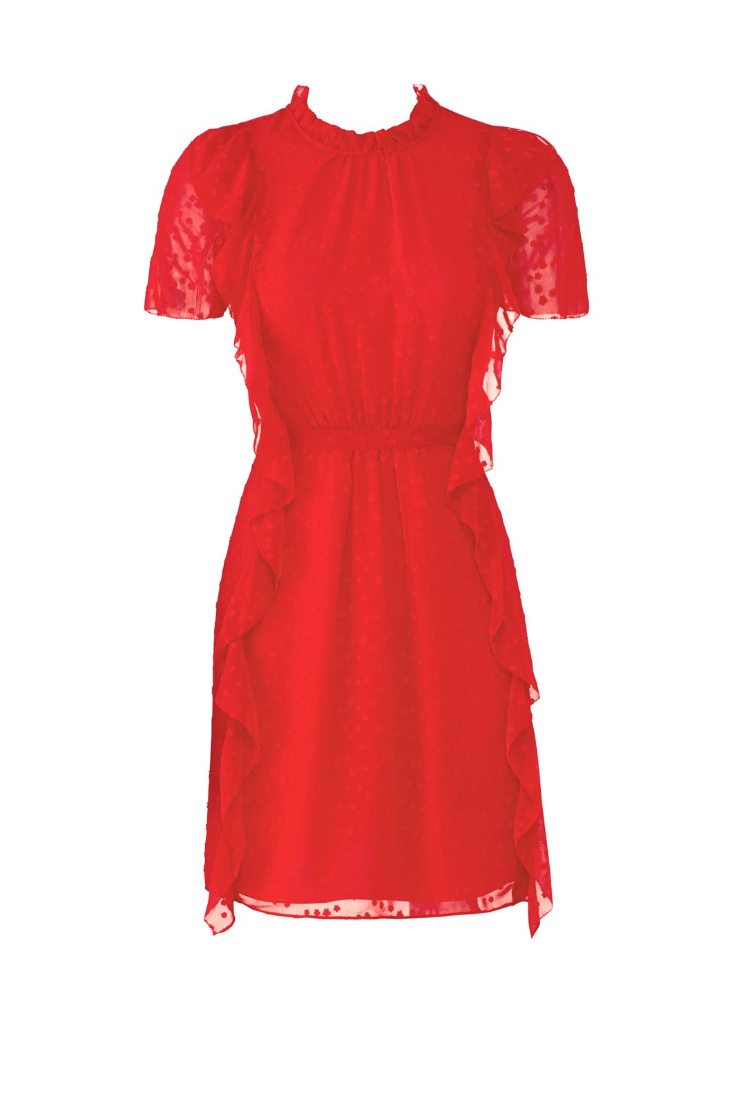 Red High Neck Dress by ML Monique Lhuillier 3