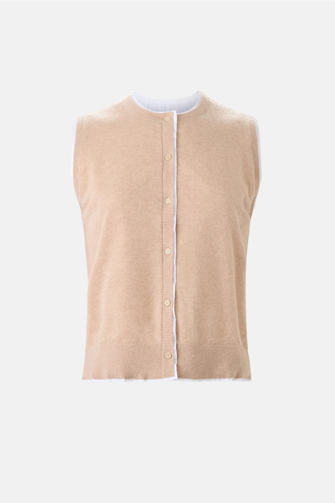 Coastal Cashmere Dual Sided Mixed Media Vest Top by NAADAM