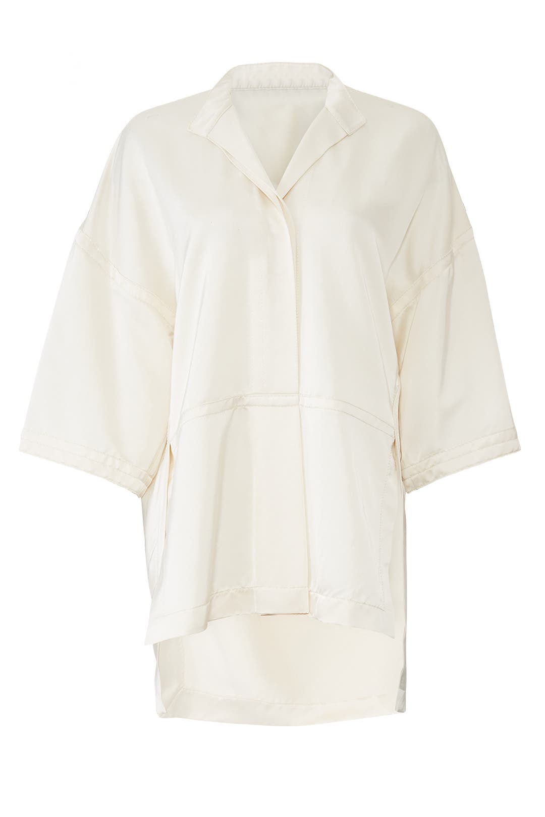 Satin Band Collar Shirt by Victor Alfaro for 220 Rent the Runway