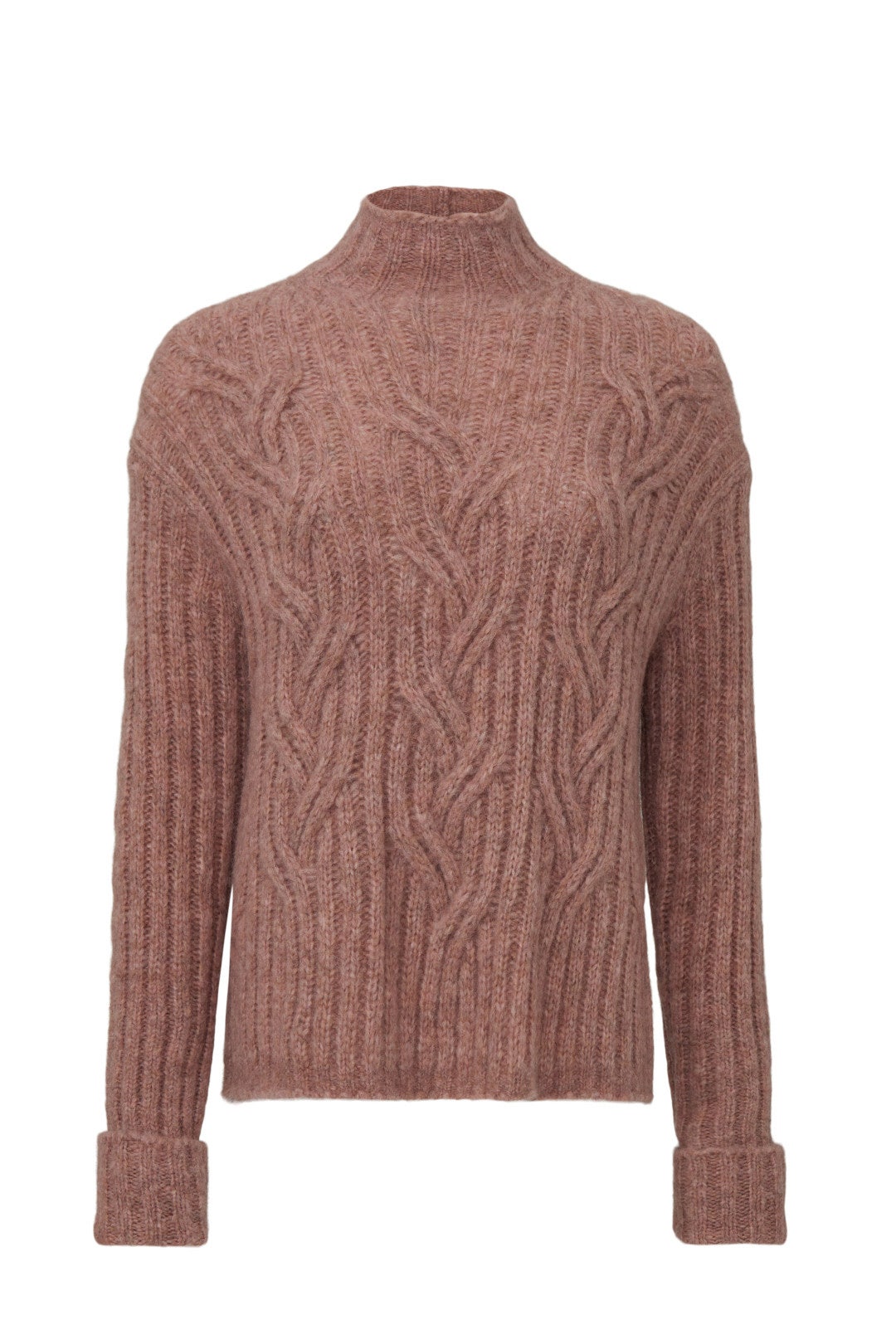 Mirrored Cable Knit Turtleneck by VINCE. 4