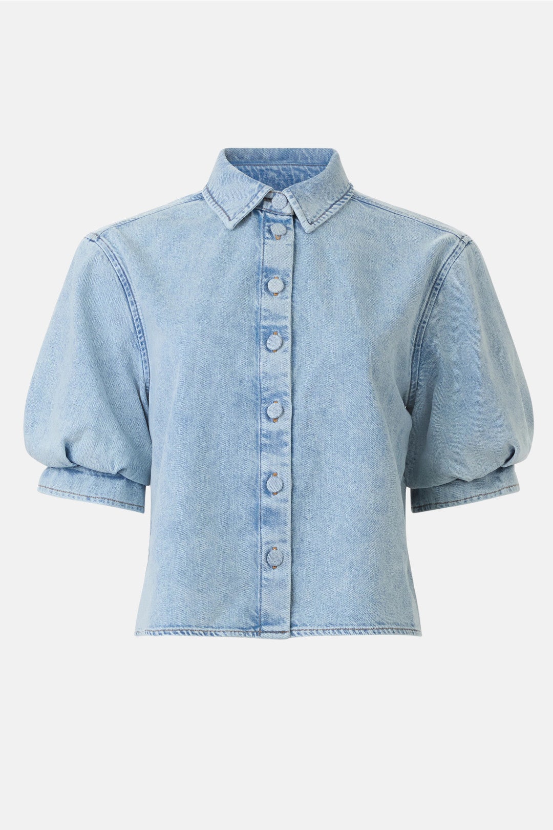Billow Sleeve Denim Shirt by FRAME 4