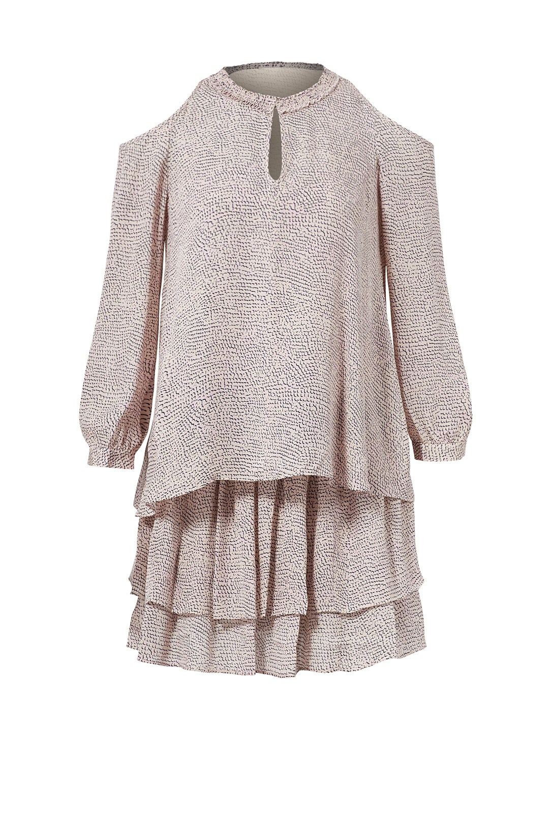 Blush Printed Cold Shoulder Dress by Derek Lam 10 Crosby