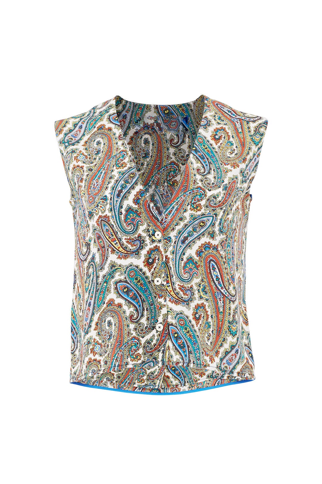 Barton Ivory V-Neck Shirt by Diane von Furstenberg 3