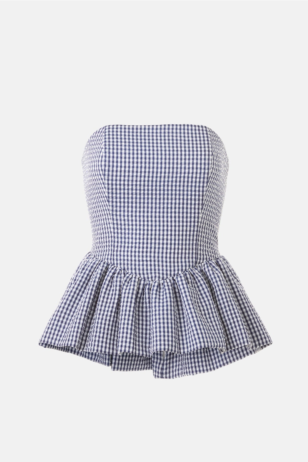 Gingham Peplum Tube Top by Hutch 4