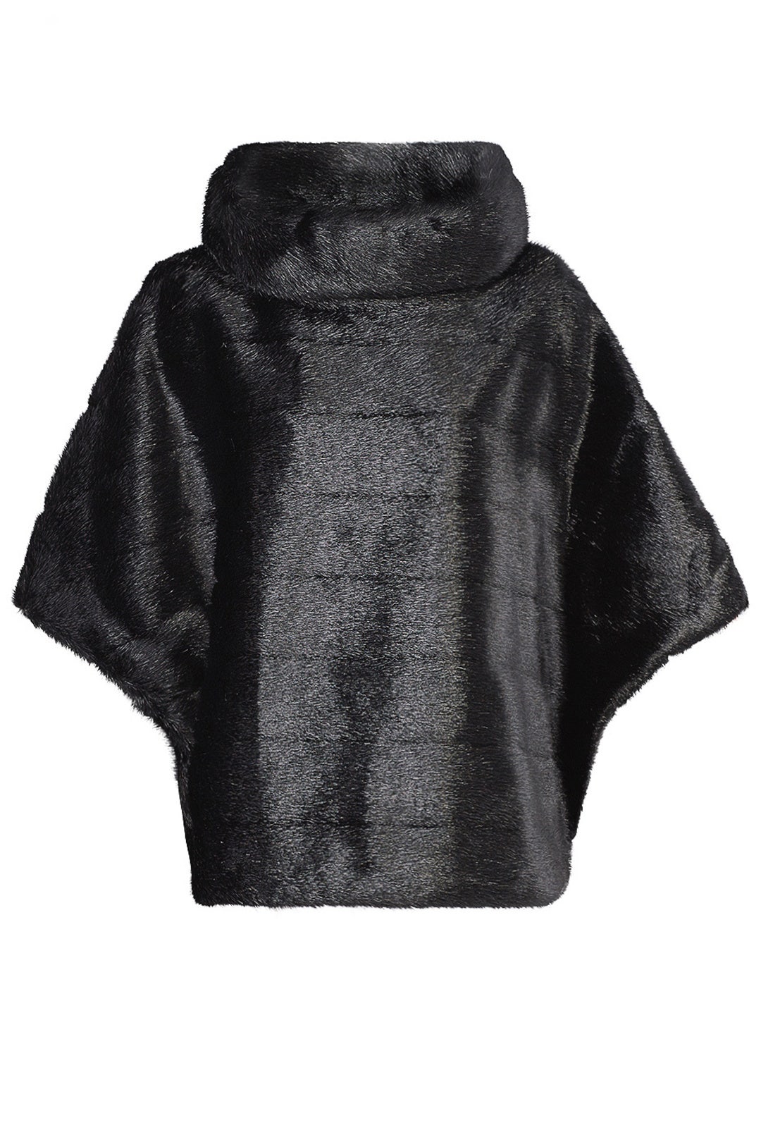 Black Faux Mink Cape by kate spade new york 3