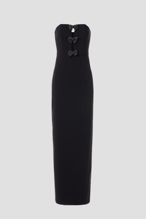 Elegant Lemon Stretch Crepe column One Shoulder Side Zip Ankle-Length Bridesmaid Dress main image 0