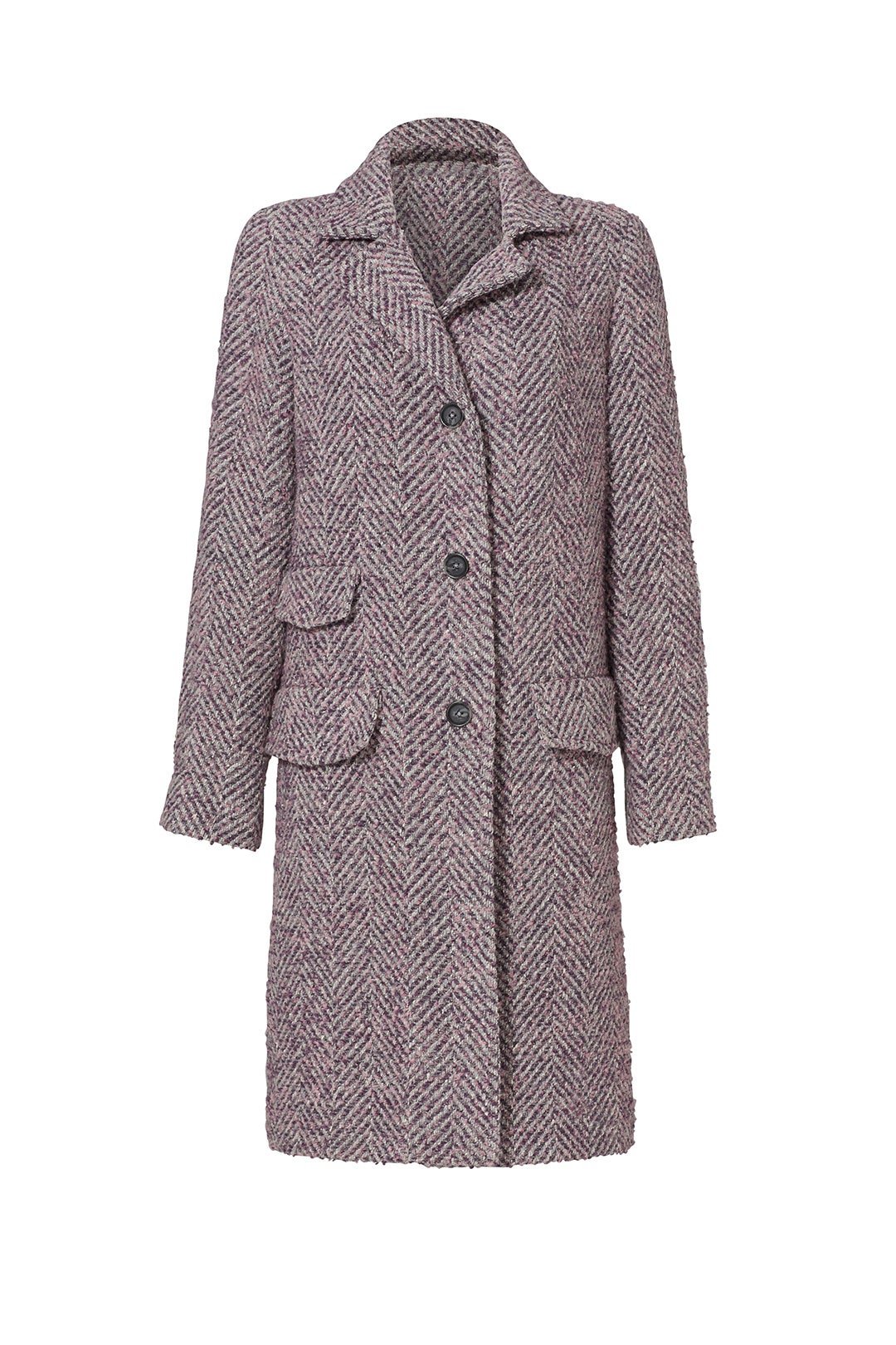 Faded Rose Chevron Coat by Rebecca Taylor NYC 3