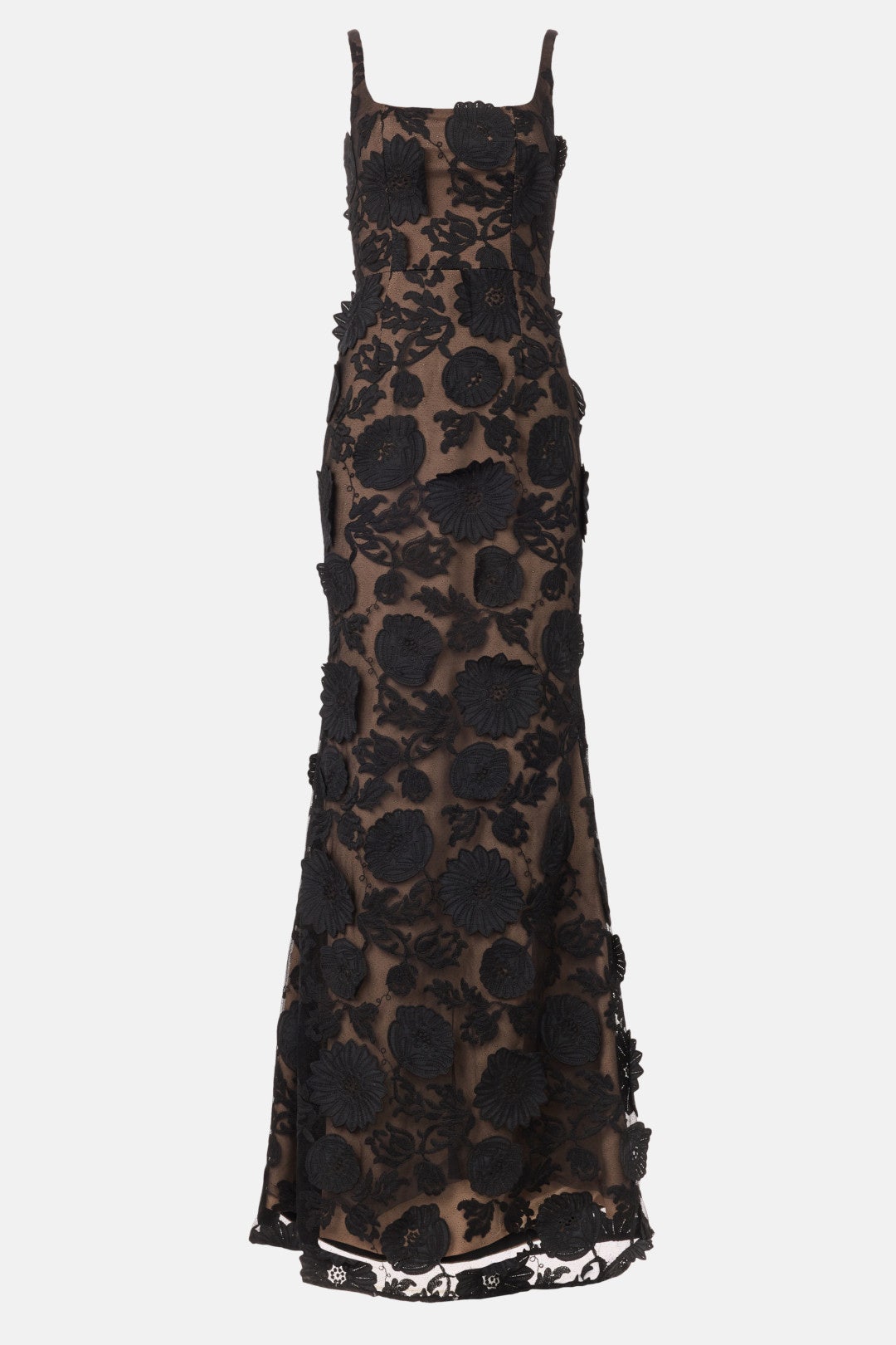 Lorena Embroidered Sleeveless Gown