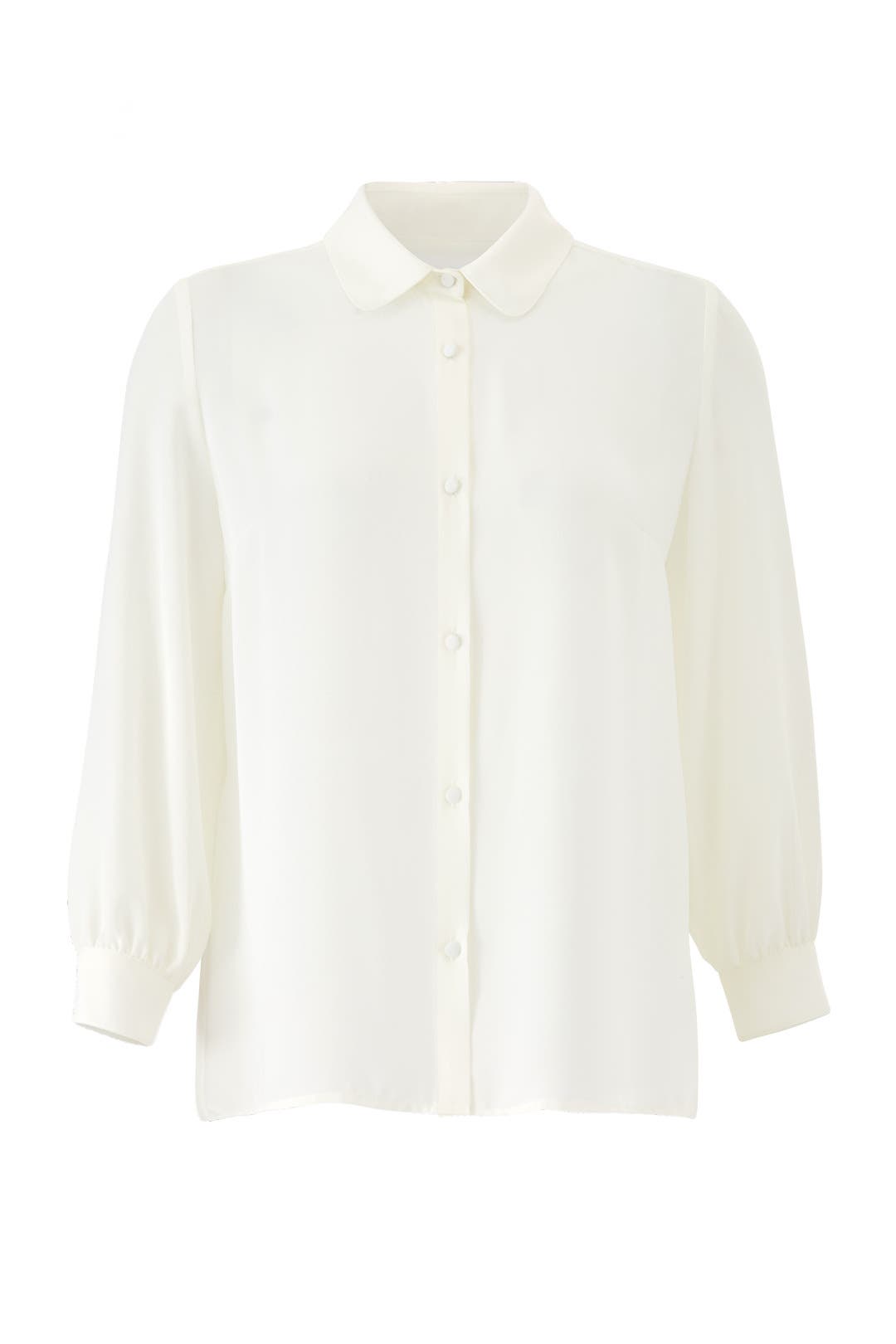 White High Low Button Down by Paper Crown for $54 | Rent the Runway