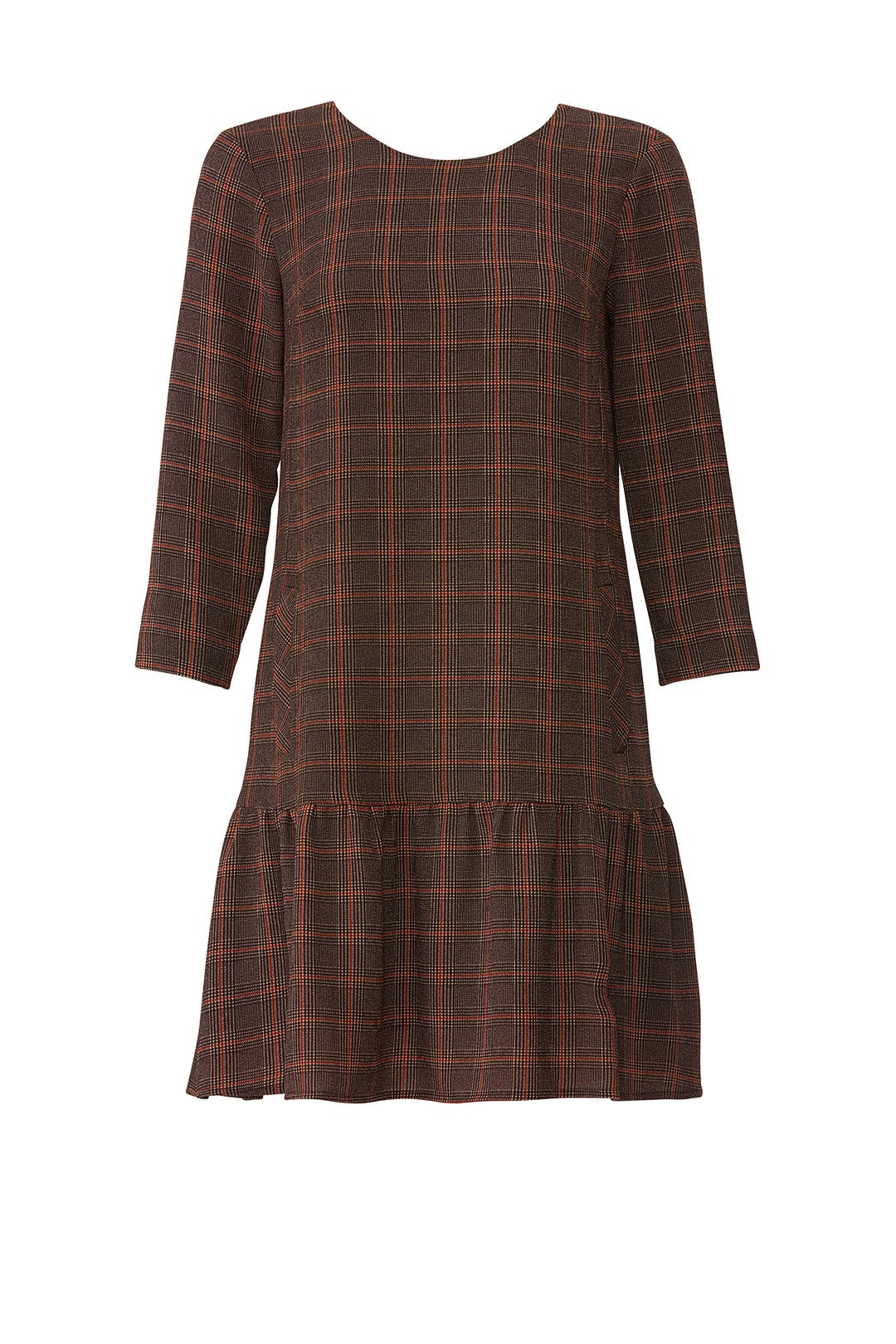 Plaid Ruffle Shift Dress by Slate & Willow