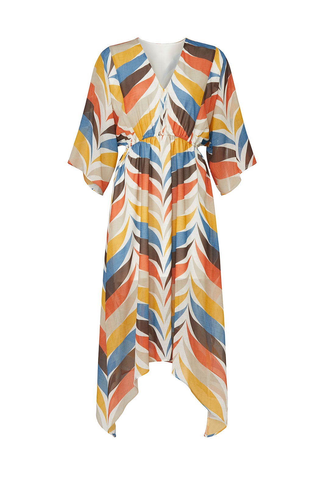 V-Neck Scarf Hem Dress by Slate & Willow 4