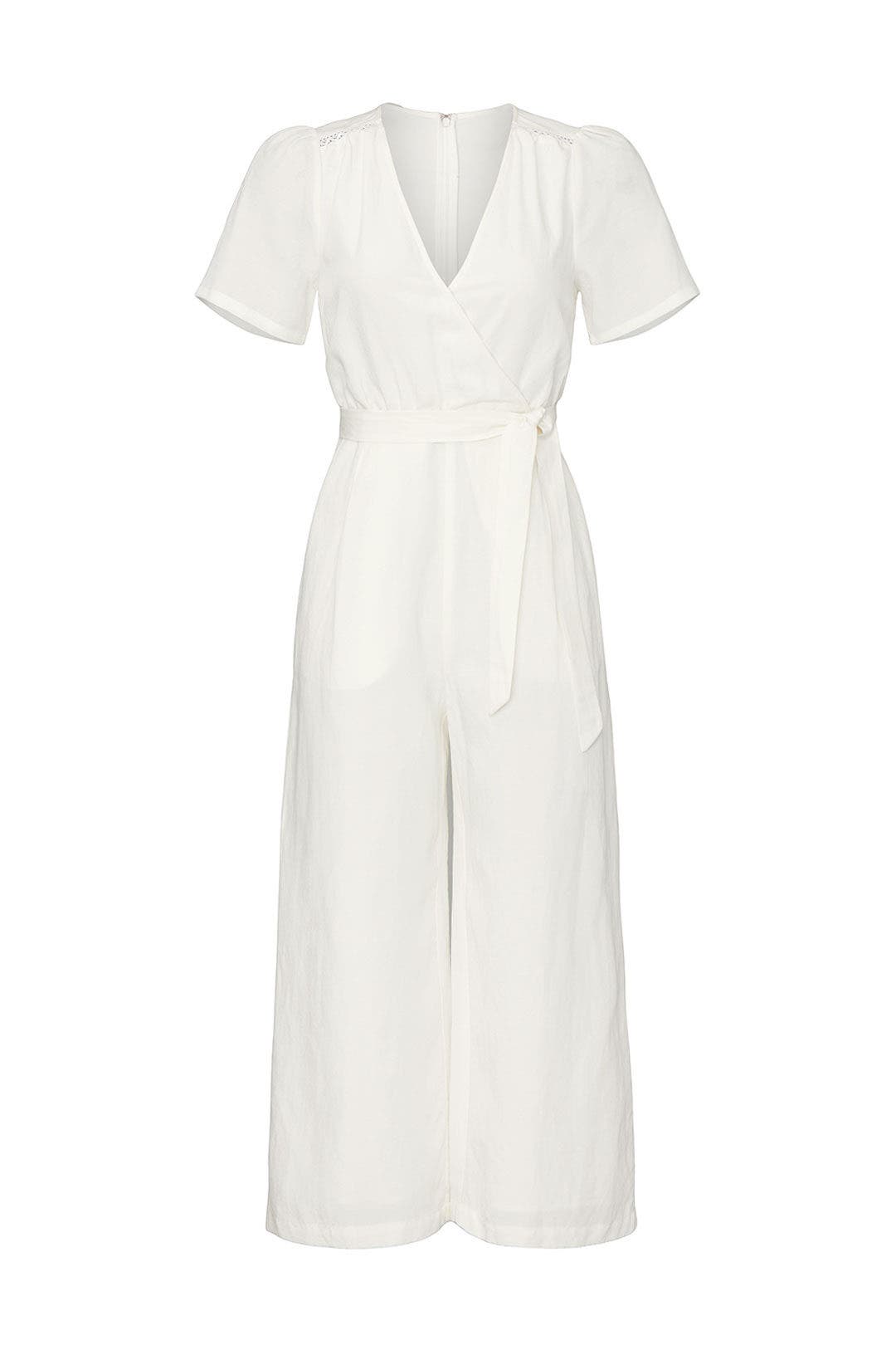 Jena Pouf Sleeve Linen Jumpsuit by Greylin