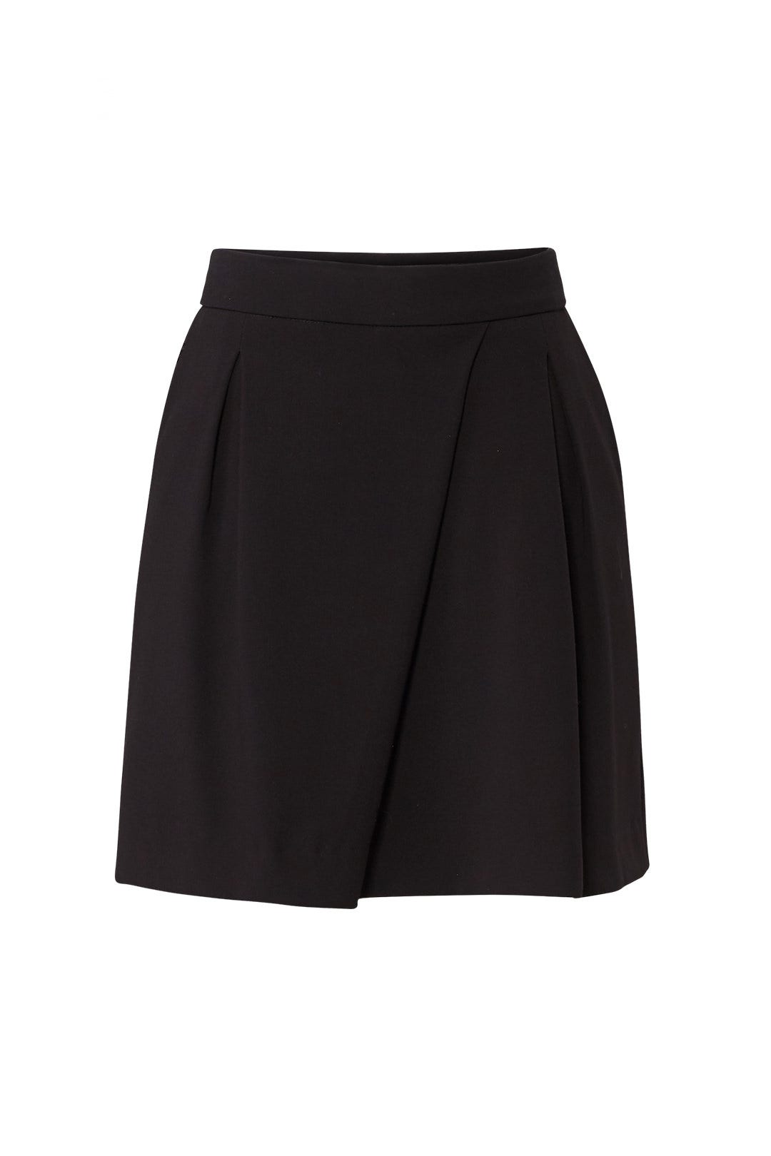 Black Overlay Skirt by HALSTON 3