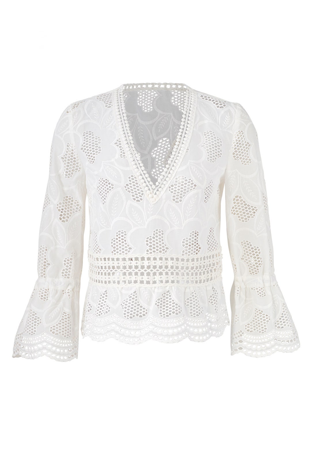 White Pollen Lace Top by Nicholas
