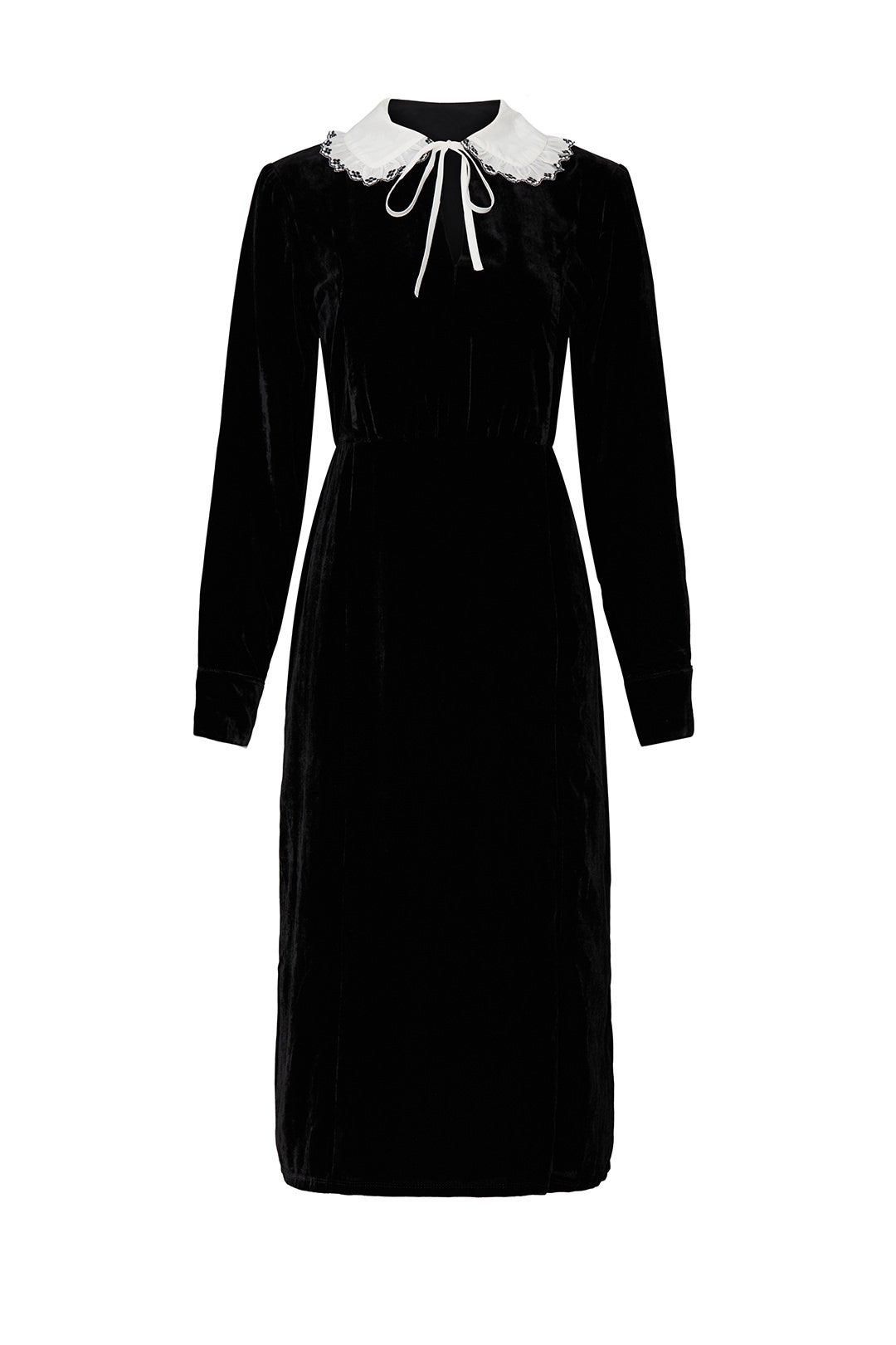 Black Collared Velvet Dress by Sweet Baby Jamie 4