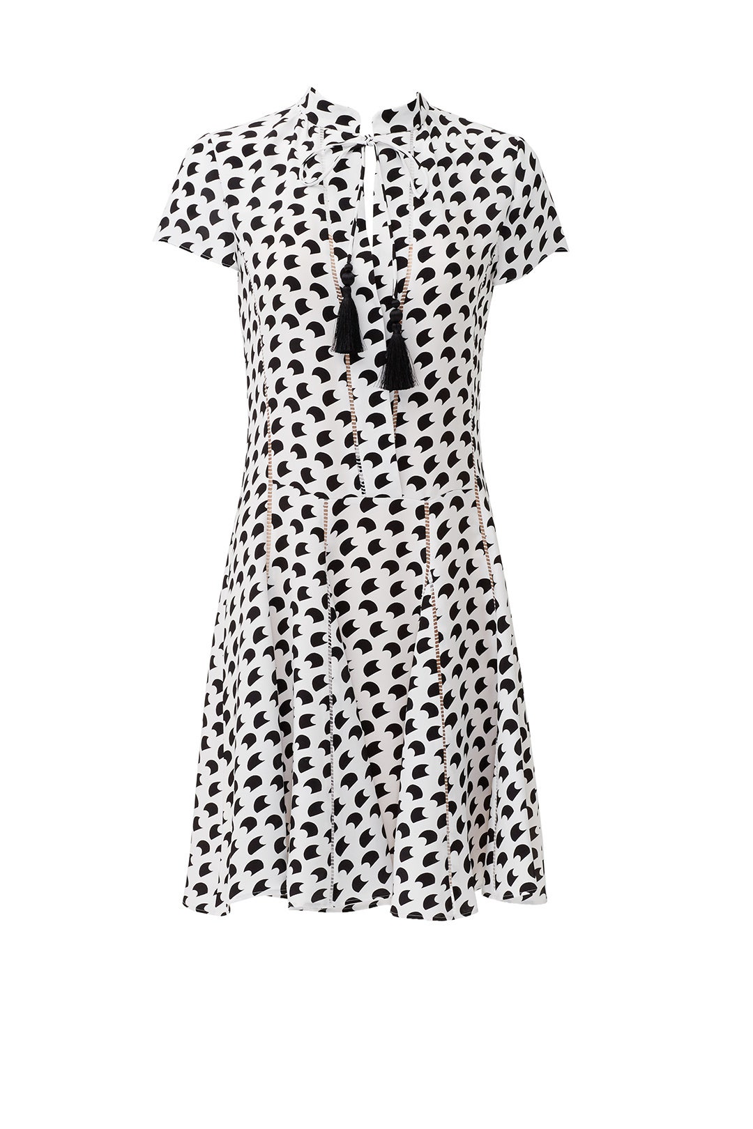 Printed Silk Tassel Dress by DEREK LAM