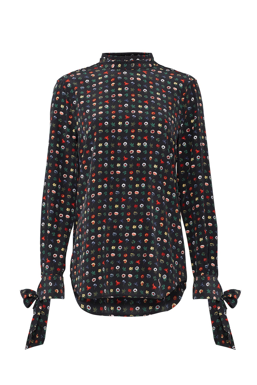 Black Floral Top by Equipment 4