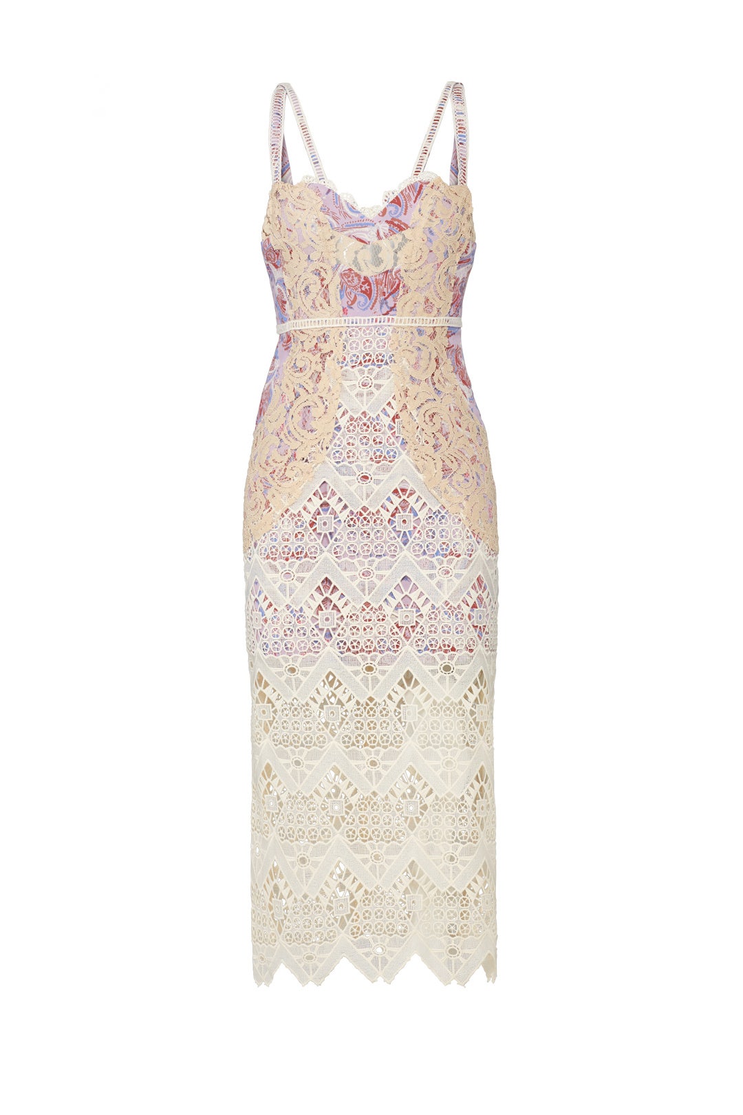 Printed Lace Sweetheart Midi Dress by Free People 3