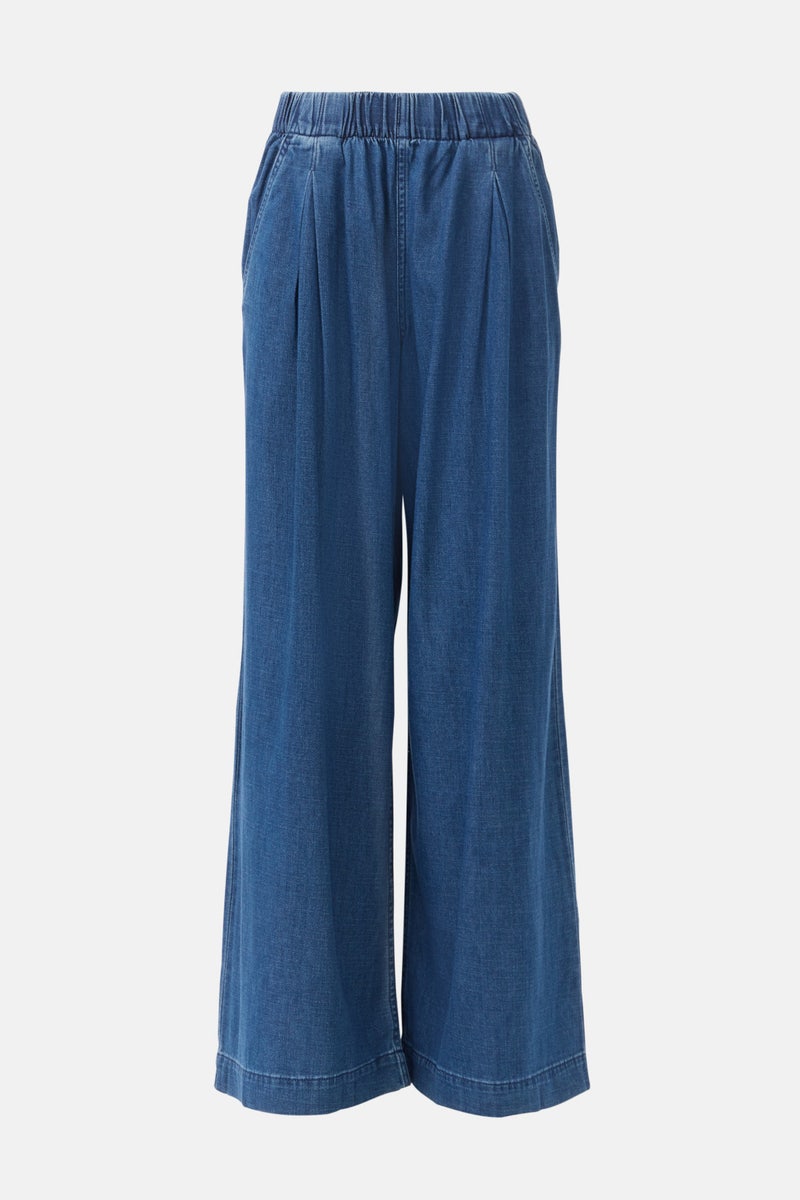 Allison Pleated Denim Trouser by Marine Layer - Photo 4