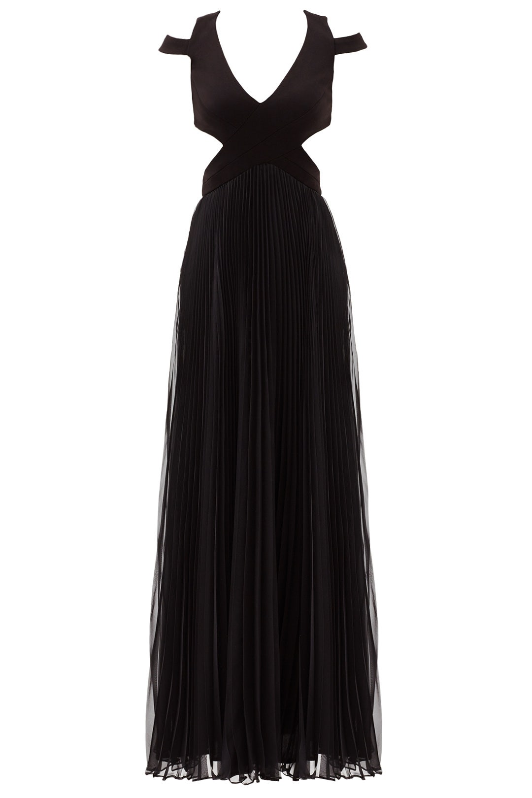 Black Chevron Twirl Gown by Mignon 3