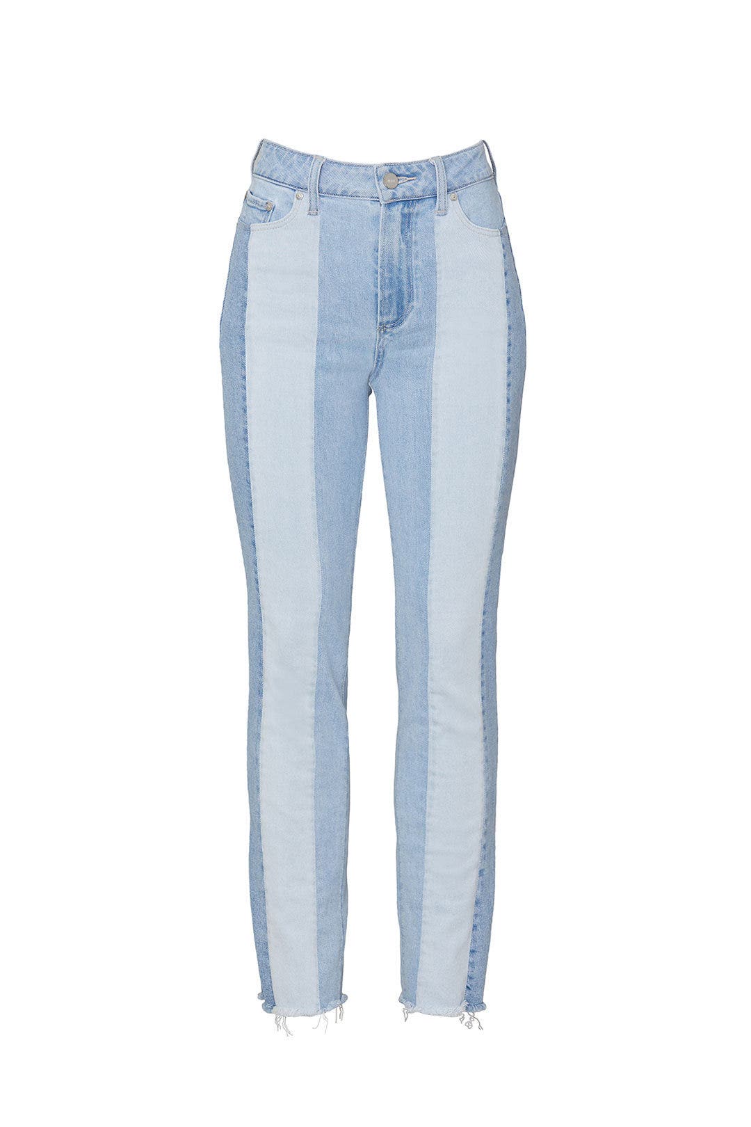 Cindy Patchwork Raw Hem Jeans by PAIGE 4