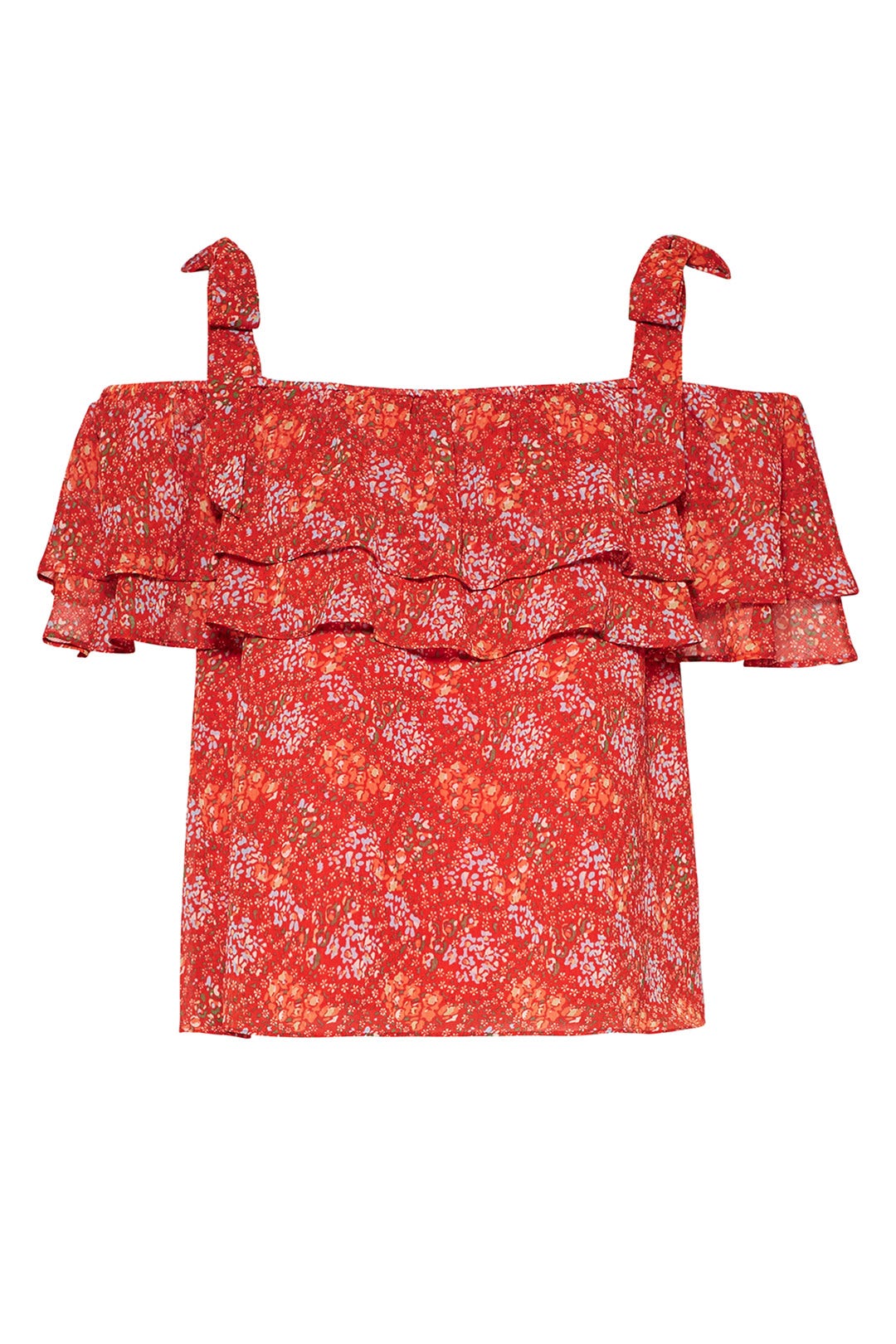 Red Floral Jamie Top by Rebecca Minkoff 3