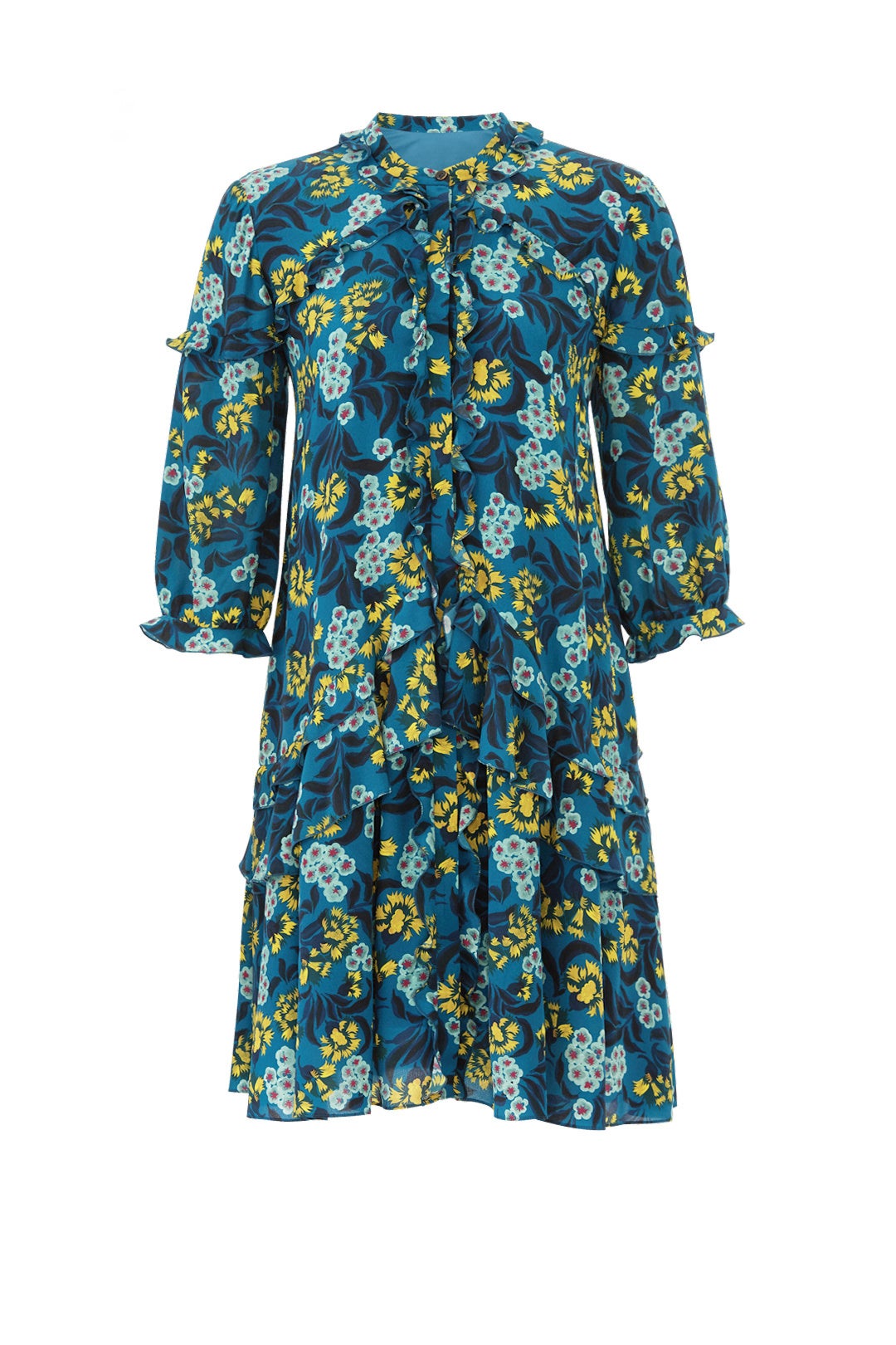 Teal Tilly Ruffle Dress by SALONI 3