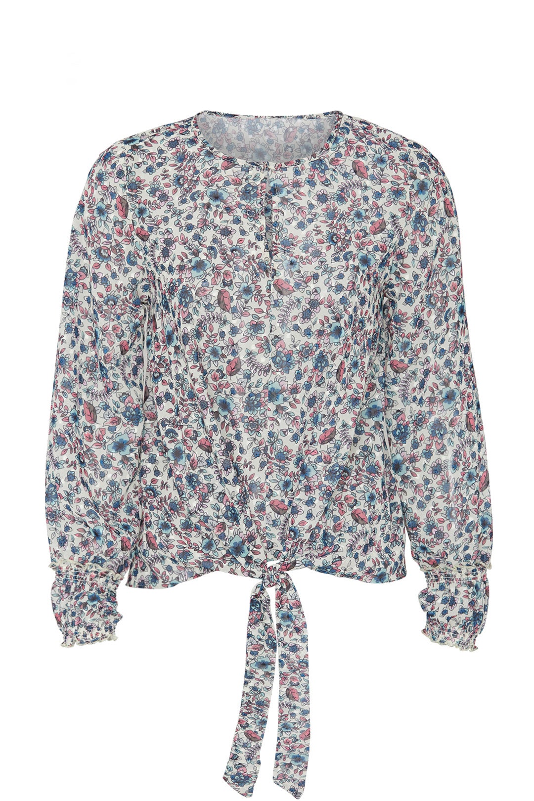 Floral Tie Front Blouse by Slate & Willow