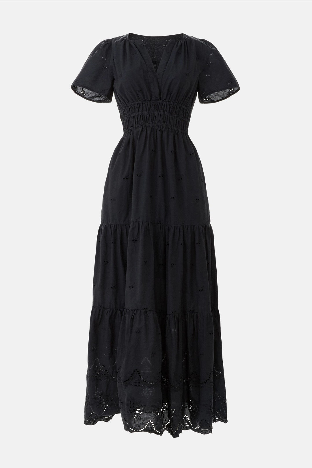 Short Sleeve Eyelet Midi Dress by Area Stars 4