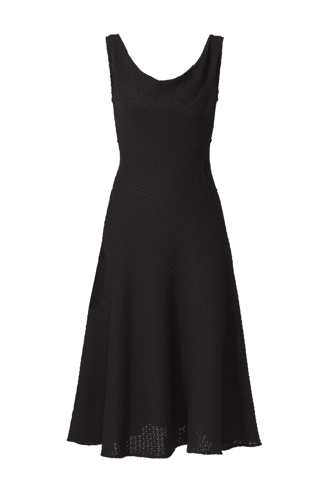 Black Crochet Jersey Dress by DEREK LAM