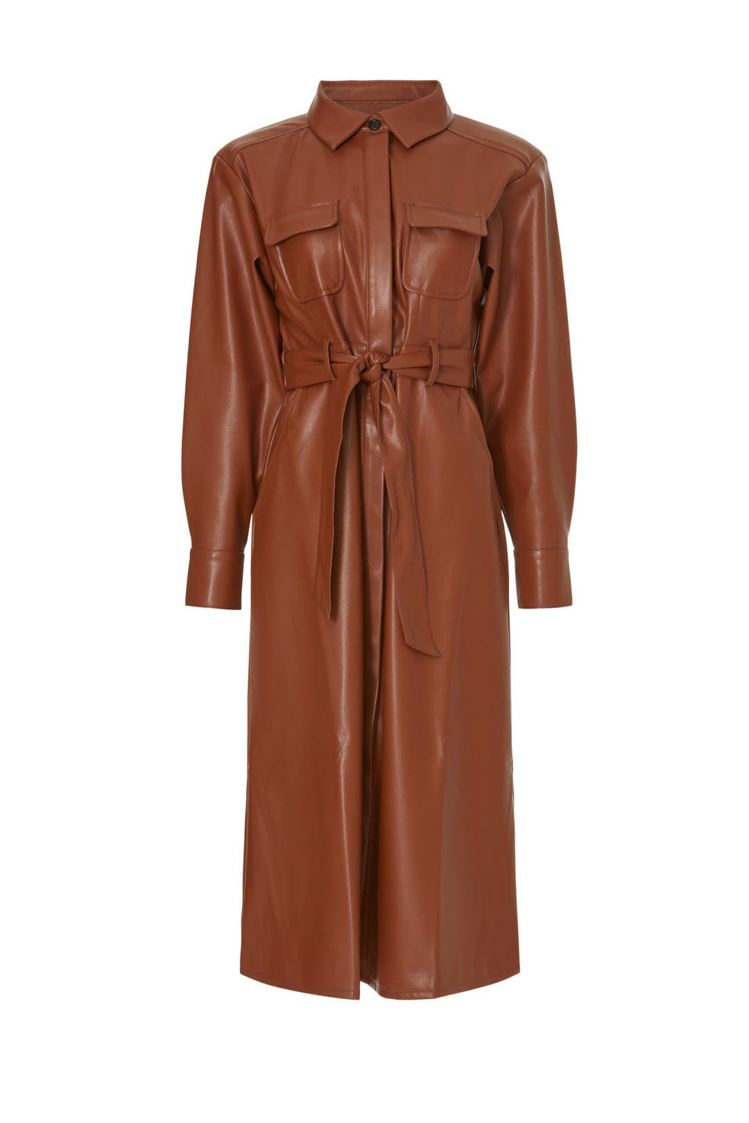 Faux Leather Shirt Dress by Marissa Webb x RTR | Rent the Runway