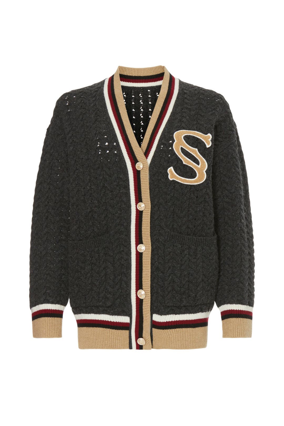 Monogram Cardigan by Sandro | Rent the Runway