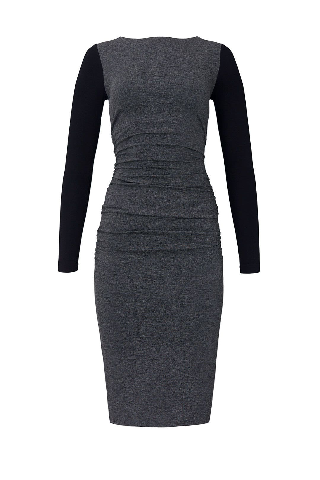 Grey Ruched Dress by Nicole Miller 4